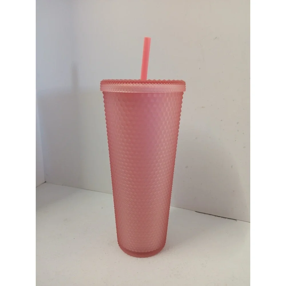 Starbucks 24 oz pink studded soft touch‎ 2022 Valentine Tumbler Venti cup